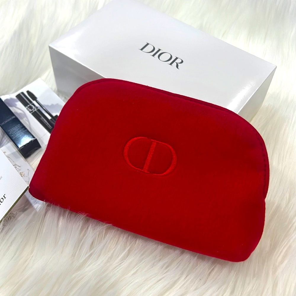 Dior cosmetic pouch with samples